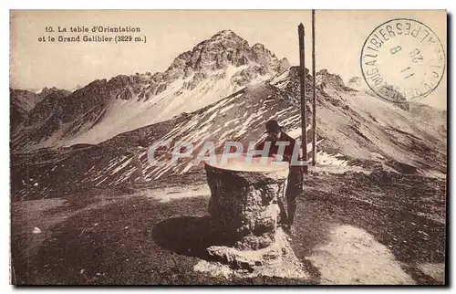 Cartes postales La Table d'Orientation et le Grand Galibier (3229 m)