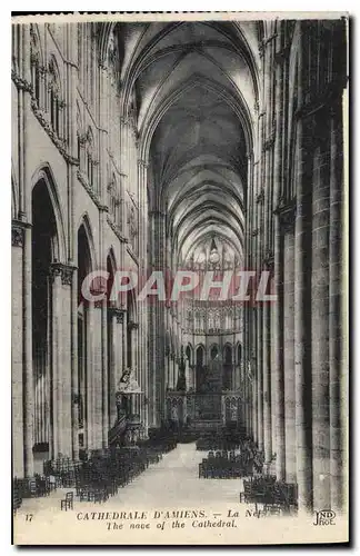 Cartes postales Cathedrale D'Amiens La Nef