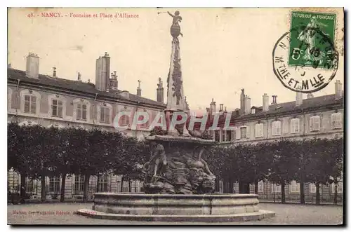 Cartes postales Nancy Fontaine et Place d'Alliance