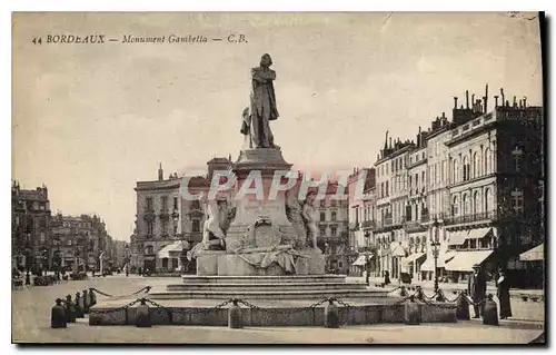 Cartes postales Bordeaux Monument Gambetta