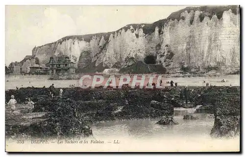 Ansichtskarte AK Dieppe Les Rochers et les Falaises