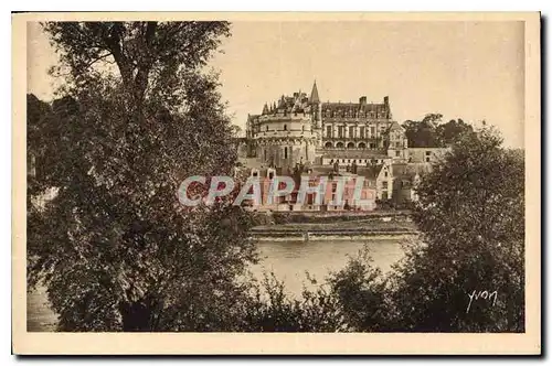 Cartes postales La Doucefrance Chateau de la Loire Le Chateau d'Amboise vu des bords de la Loire