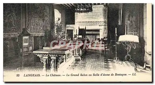 Cartes postales Langeais Le Chateau Le Grand Salon ou Salle d'Anne de Bretagne