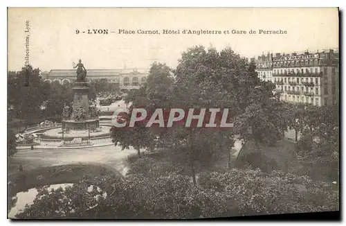 Ansichtskarte AK Lyon Place Carnot Hotel d'Angleterre et Gare de Perrache