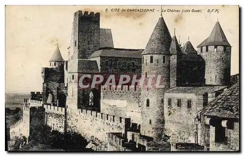 Cartes postales Cite de Carcassonne Le Chateau (cote Ouest)