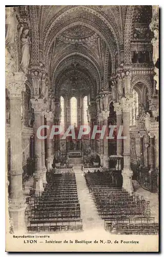 Cartes postales Interieur de la Basilique de N D de Fourviere Lyon