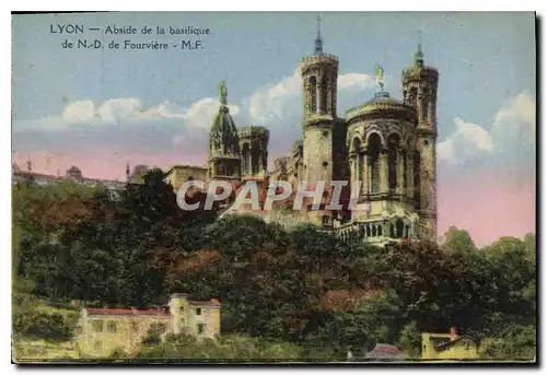 Cartes postales Lyon Abside de la basilique de N D de Fourviere