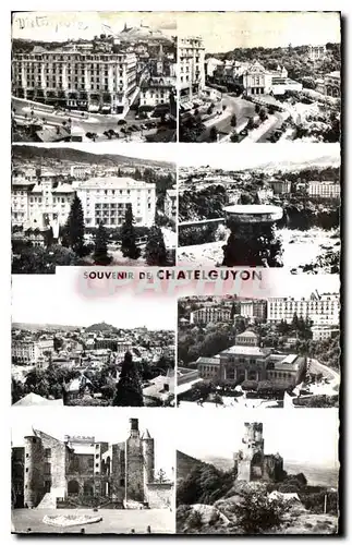 Cartes postales Chatelguyon Vue generale Place Brosson Les Hotel Vue ves le Puy de Dome