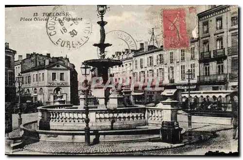 Cartes postales Toulouse Place Olivier La Fontaine