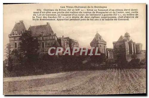 Cartes postales Le Vieux Chateau de la Dordogne Chateau de Biron (XI et XIV)