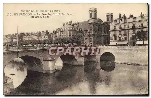 Ansichtskarte AK Besancon Le Doubs Pont Buttant et les Quais