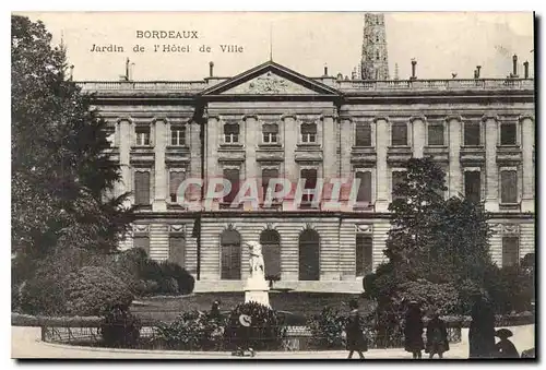 Ansichtskarte AK Bordeaux Jardin de l'Hotel de Ville