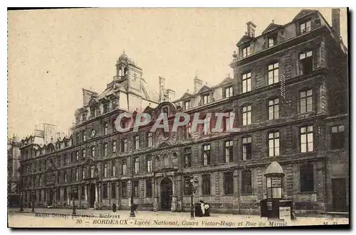 Cartes postales Bordeaux Lycee National Cours Victor Hugo et Rue du Mirail