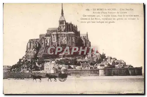 Cartes postales Le Mont St Michel Cote Sud Est Arrivee d'une Voiture de Genets