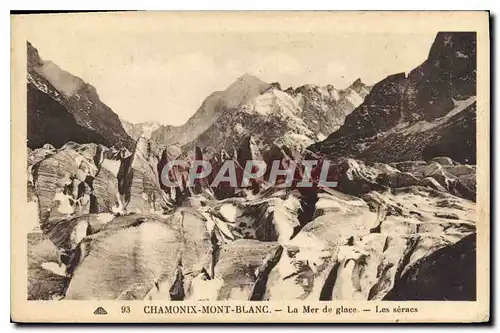 Cartes postales Chamonix Mont Blanc La Mer de glace les seracs