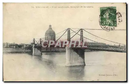 Cartes postales Toulouse Pont suspendu Hospice de la Grave