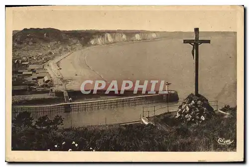 Ansichtskarte AK Fecamp (S iNF) Le Calvere La Jetee Sud et la Plage