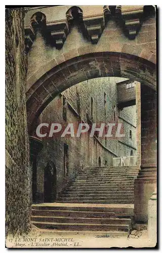 Ansichtskarte AK Le Mont Saint Michel Abbaye L'Escalier Abbatial