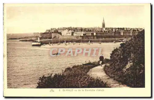 Ansichtskarte AK Saint Malo Vu de la Corniche d'Aleth