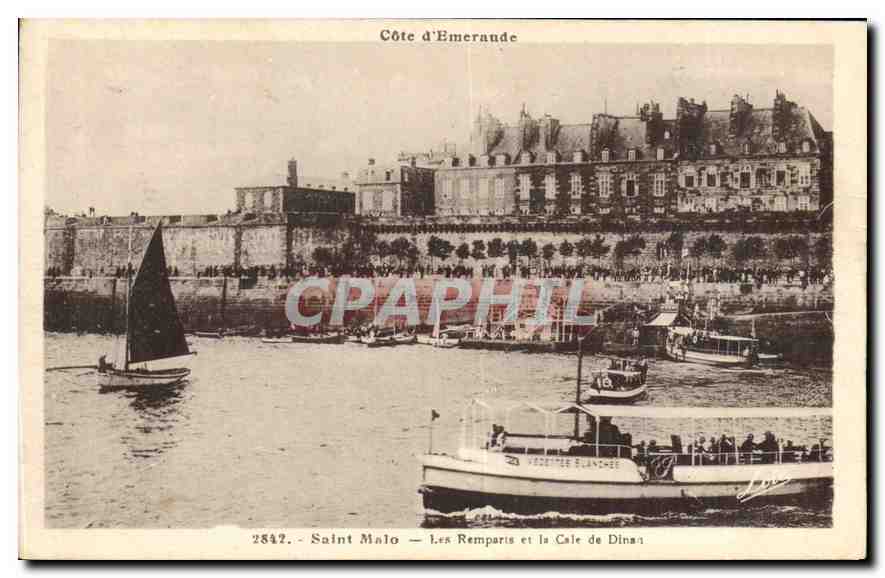 Cartes postales Saint Malo Les Remparts et la Cale de Dinard Cote d