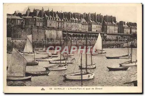 Ansichtskarte AK Saint Malo L'Avant Port et quai de Dinard