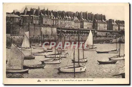 Cartes postales Saint Malo L'Avant Port et quai de Dinard