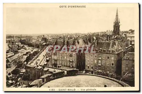 Cartes postales Saint Malo Vue generale Cote d'Emeraude