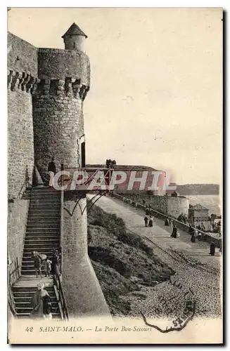 Ansichtskarte AK Saint Malo La Porte Bon Secours