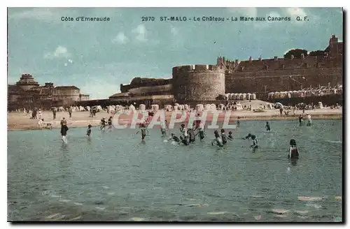 Ansichtskarte AK Saint Malo Cote d'Emeraude Le Chateau La Mare aux Canards