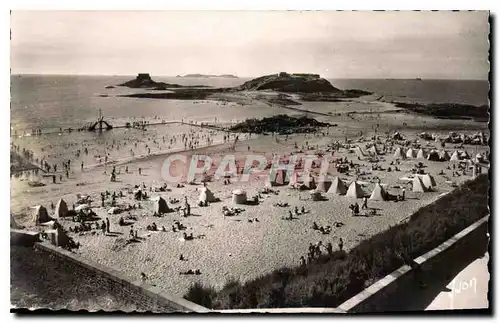 Ansichtskarte AK Saint Malo (Ile et Vilaine) La Plage du grand Be