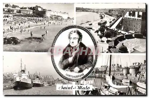 Ansichtskarte AK Saint Malo Cite Corsaire Plage de Bonsecours les Remparts Le Fataise et le Brittany Le Bassin