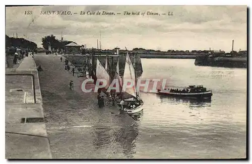 Ansichtskarte AK Saint Malo La Cale de Dinan Bateaux