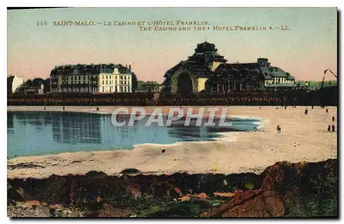 Cartes postales Saint Malo Le Casino et l'Hotel Franklin