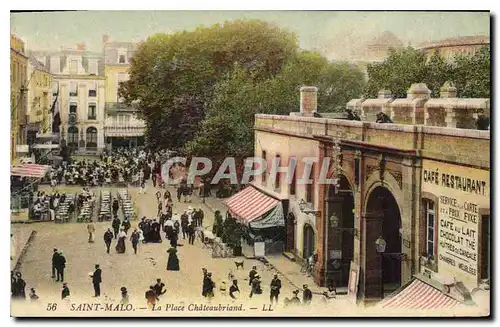 Cartes postales Saint Malo La Place Chateaubriand