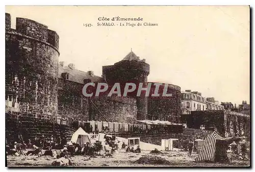 Cartes postales Saint Malo La PLage du Chateau Cote d'Emeraude