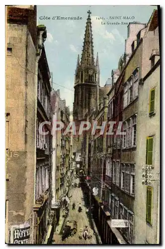 Cartes postales Saint Malo La Grande Rue Cote d'Emeraude