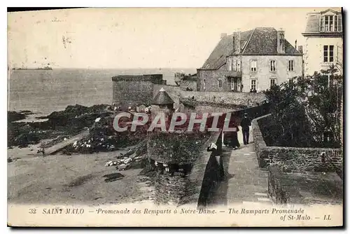 Ansichtskarte AK Saint Malo Promenade des Remparts a Notre Dame