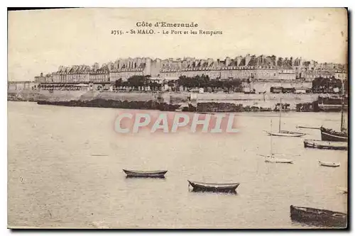 Ansichtskarte AK Saint Malo Le Port et les Remparts Cote d'Emeraude