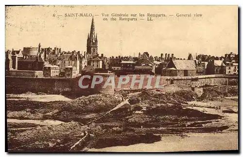 Ansichtskarte AK Saint Malo Vue Generale sur les Remparts