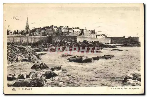 Ansichtskarte AK Saint Malo La Ville et les Remparts