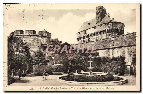 Ansichtskarte AK Saint Malo Le Chateau Tour La Generale et le grand Donjon