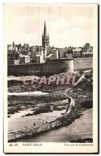 Cartes postales Saint Malo Vue sur la Cathedrale