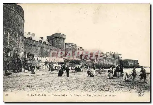 Ansichtskarte AK Saint Malo L'Eventail et la Plage