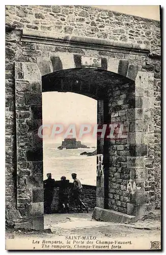 Ansichtskarte AK Saint Malo Les Remparts La Porte des Champs Vauvert