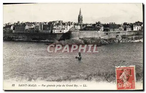 Ansichtskarte AK Saint Malo Vue generale prise du Grand Bey