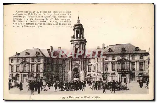 Cartes postales Saint Malo Rennes Hotel de Ville