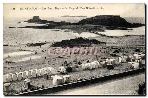 Ansichtskarte AK Saint Malo Les DSaux Beys et la Plage de Bon Secours