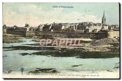 Cartes postales Saint Malo Cote d'Emeraude Vue des Remparts (Cote du Nord) prise du Grand Be