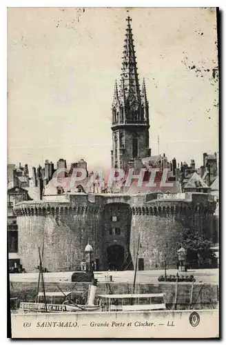 Cartes postales Saint Malo Grande Porte et Clocher