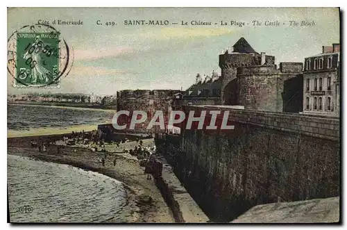 Cartes postales Saint Malo Le Chateau La Plage